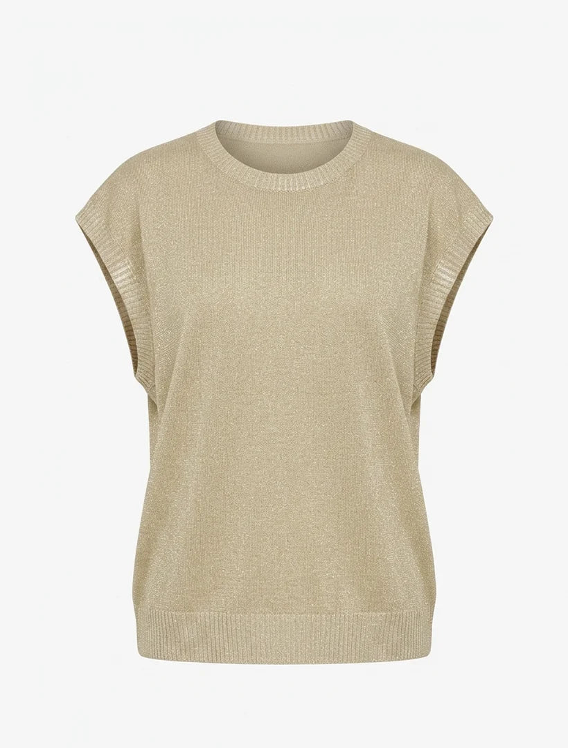 Carla Glitter Tank Gold