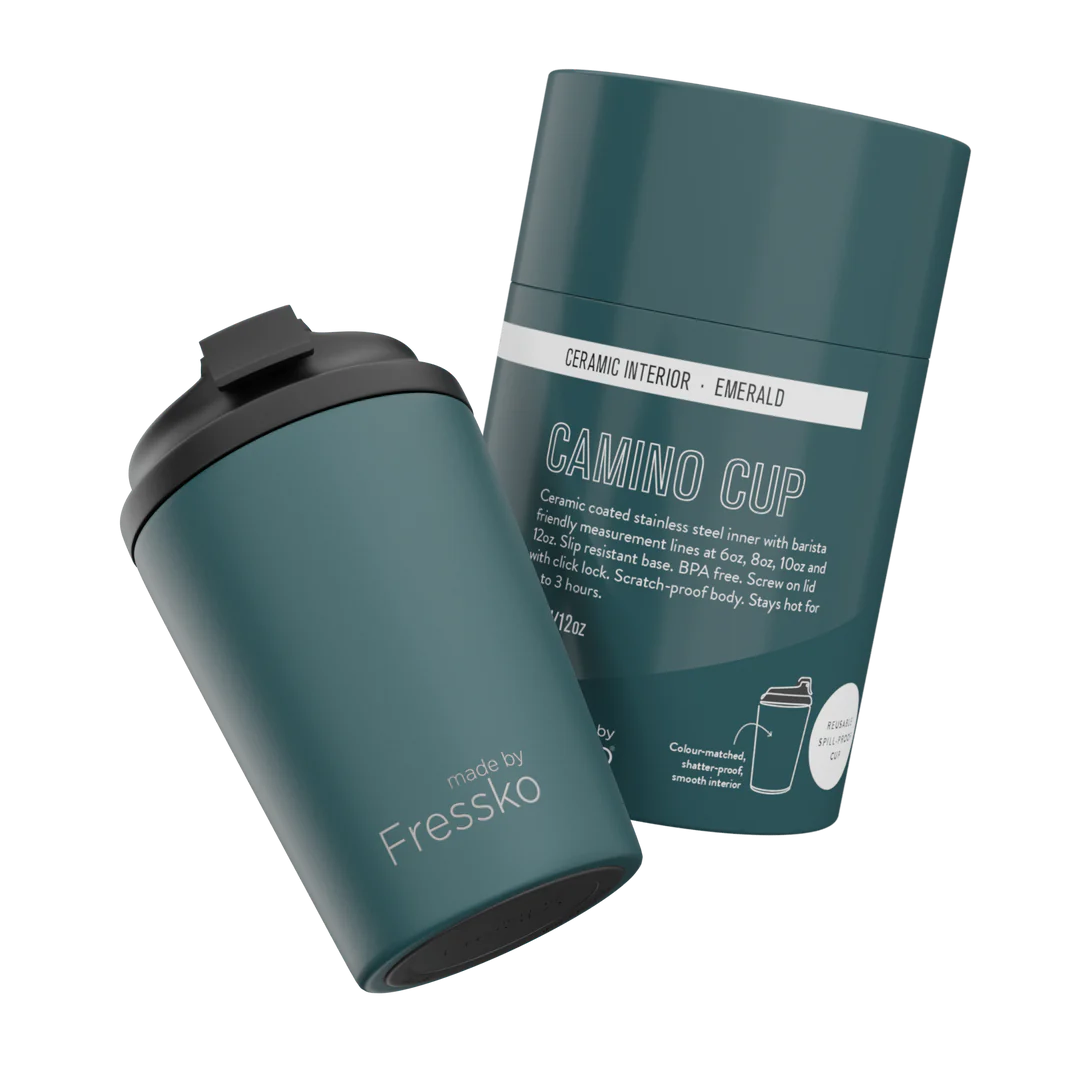 Fressko Ceramic Camino Cup 12oz- Emerald