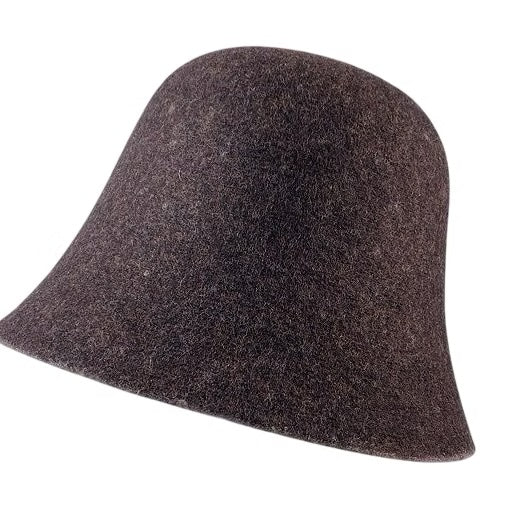 Boston Wool Cloche Hat- Chocolate
