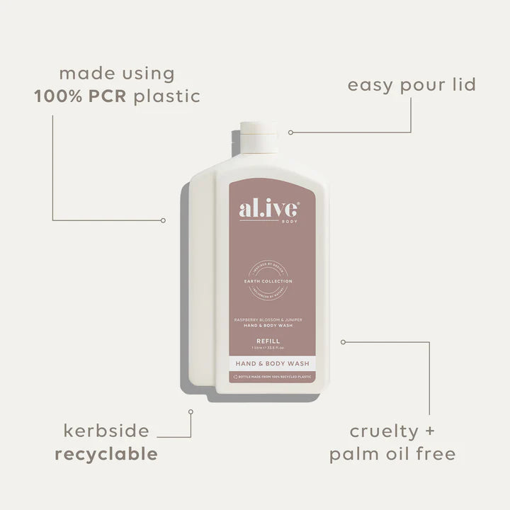 1 L WASH REFILL - RASPBERRY BLOSSOM & JUNIPER