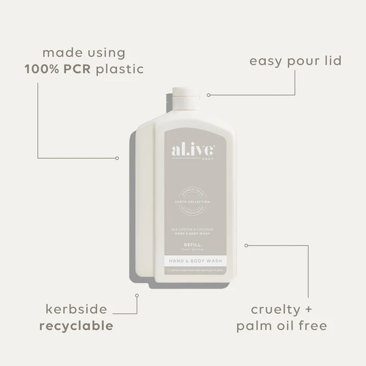 1 L WASH REFILL - SEA COTTON & COCONUT