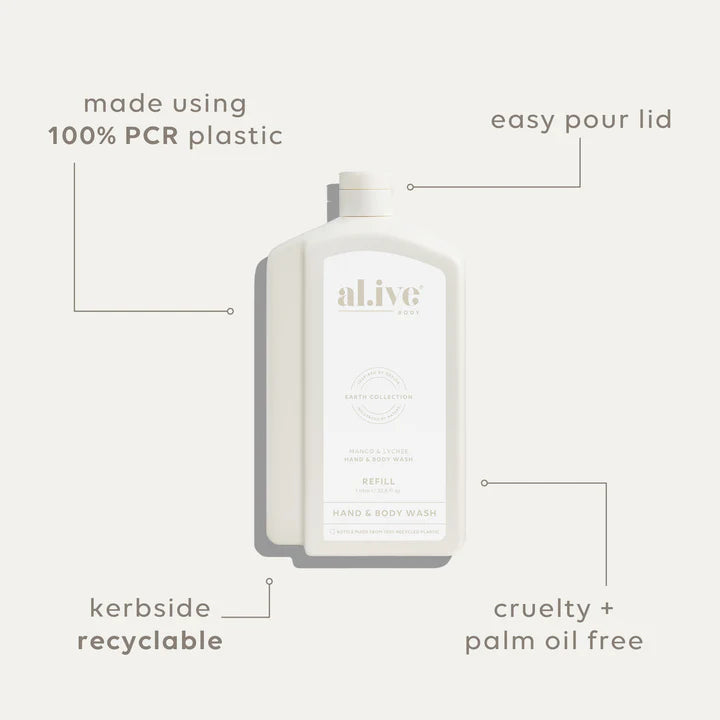 1 L WASH REFILL - MANGO & LYCHEE