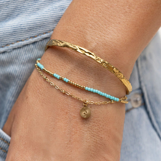 Cobra Gold Bracelet - Ocean