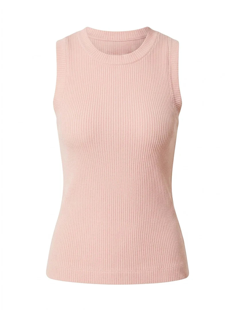 Elodie Rib Vest Pink