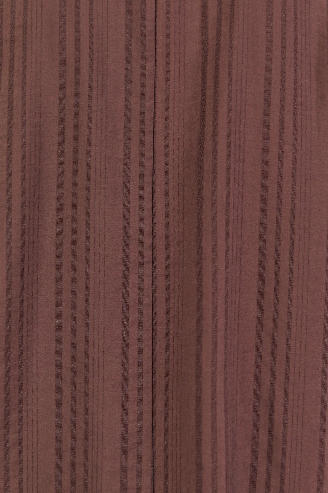 Embrace Chocolate Self Stripe Shirred Neck Top