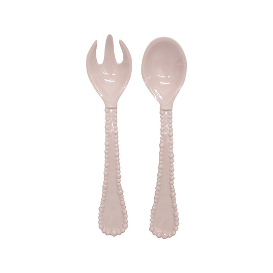 Pearl Salad Servers – French Pink