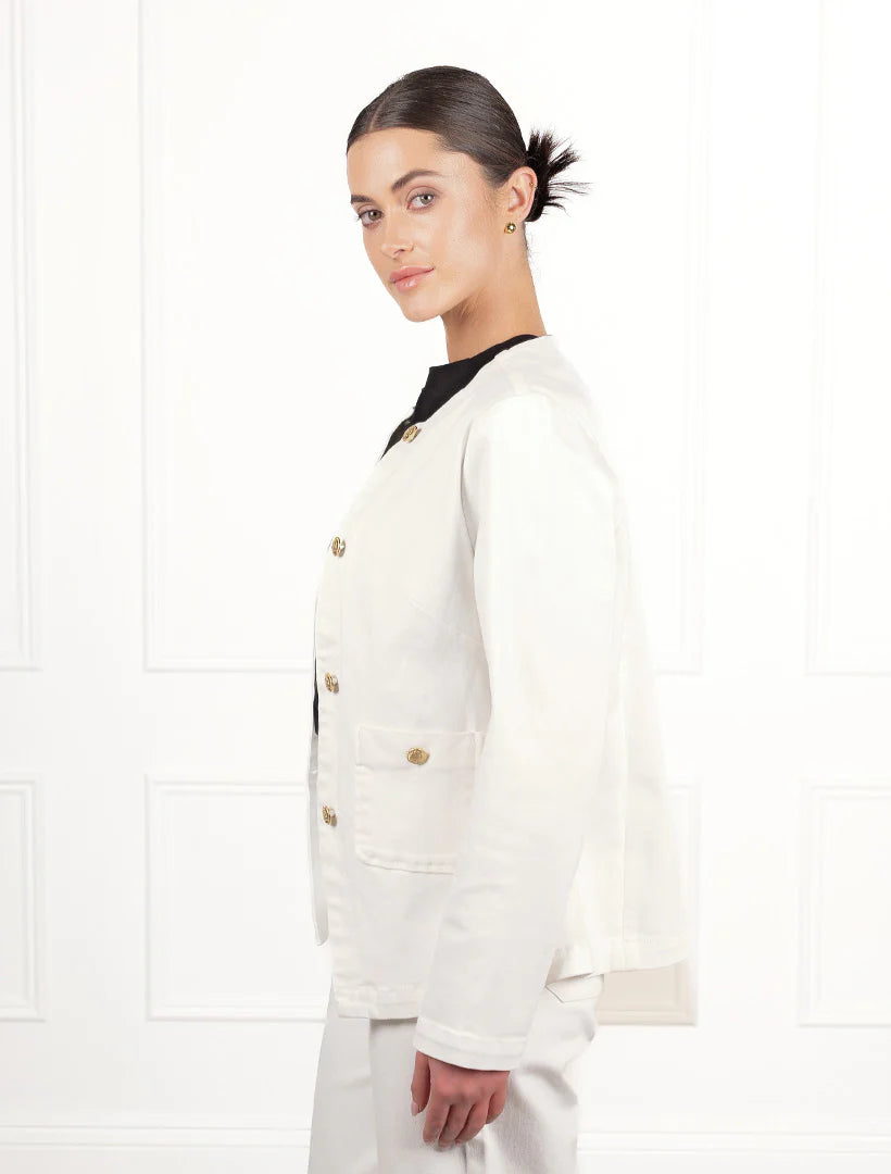 Florence Denim Jacket White