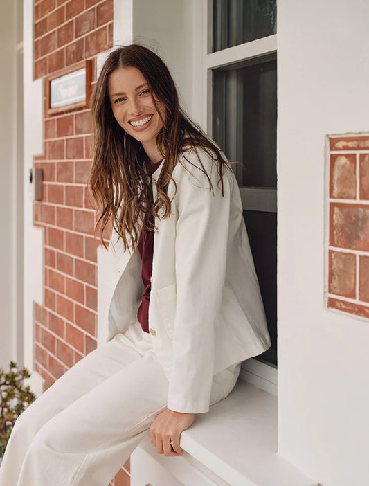 Florence Denim Jacket White