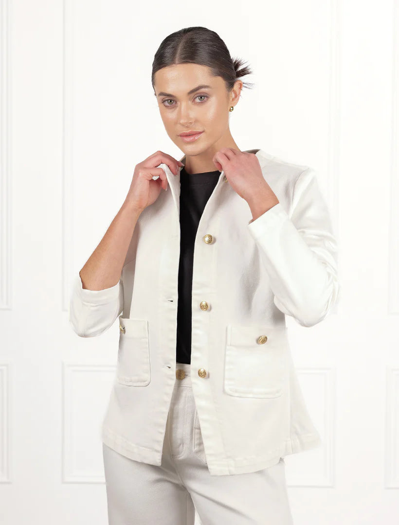 Florence Denim Jacket White