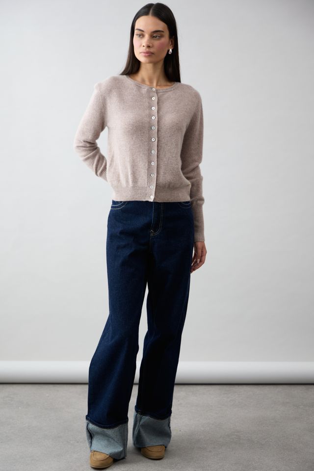 Essential Slim cardi - Toast