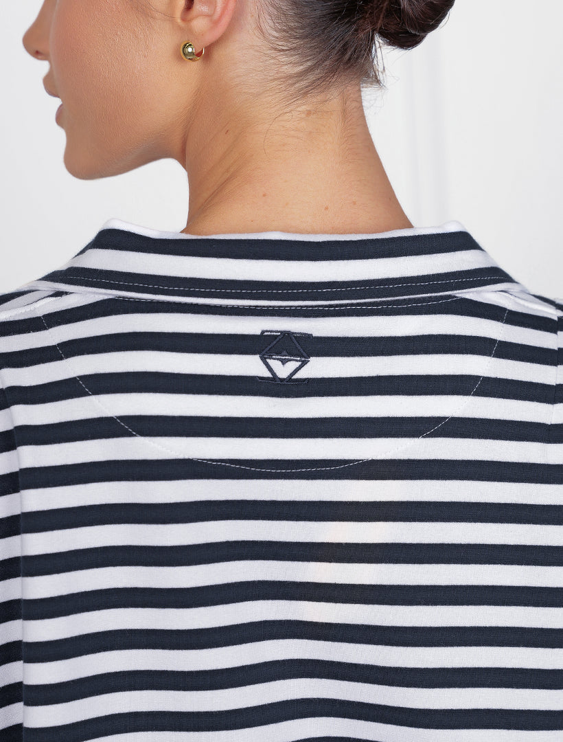 Itinerary Long Sleeve Jersey Navy White