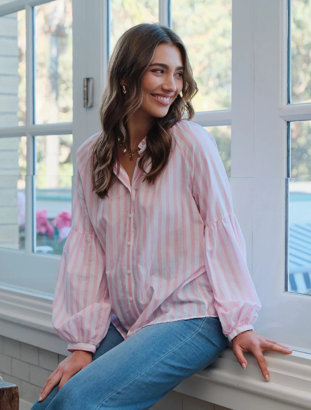 Jo Striped Shirt Pink