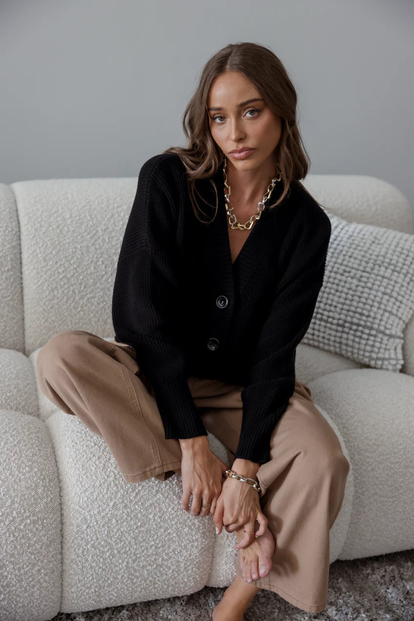 QUINCY Cardigan Black