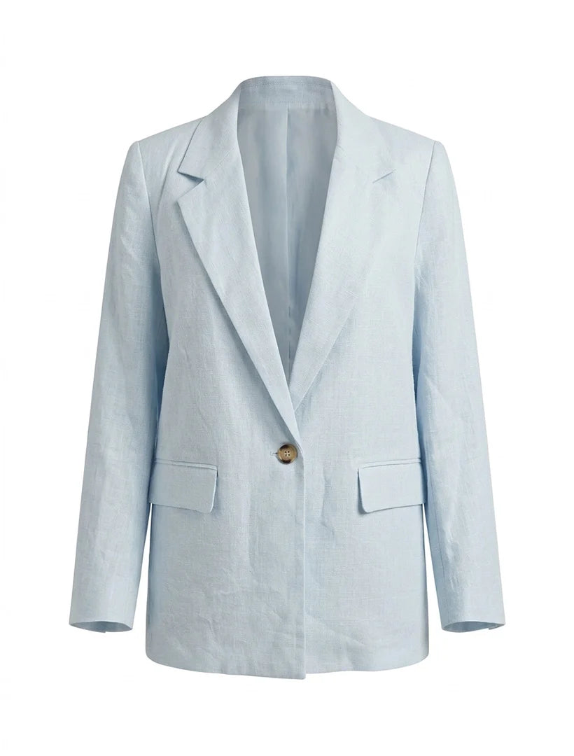Camden Linen Jacket Pale Blue
