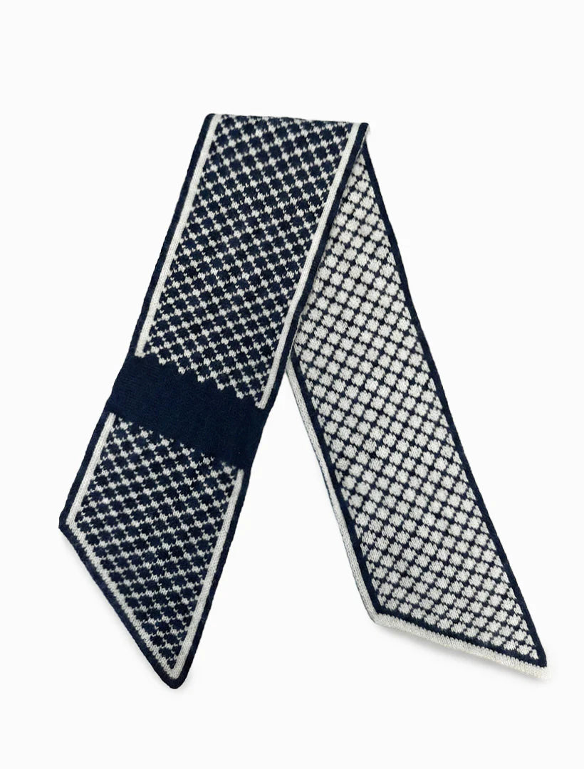 Louis Cashmere Twilly diamond Jaquard Navy