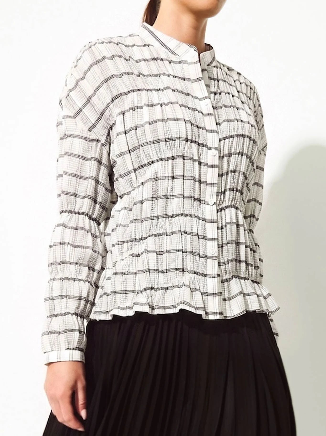 Efate Shirt by Lounge the Label - White and Black