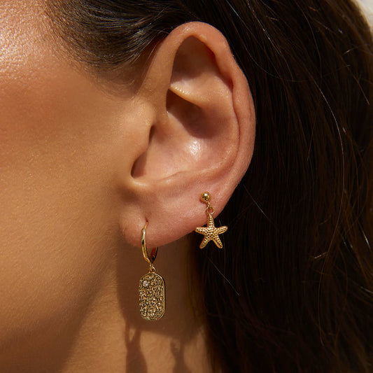 Neptune Gold Earrings