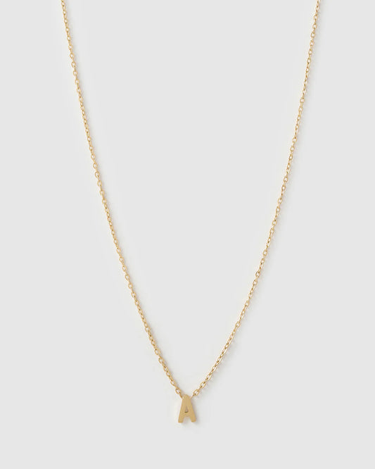 Mini Initial Gold Necklace