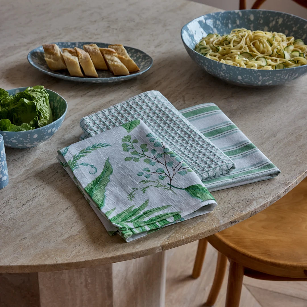 FERN BLUE/GREEN TEATOWEL PACK 3