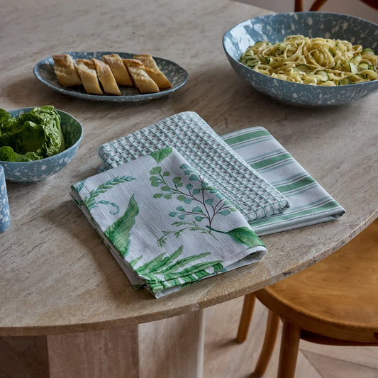 FERN BLUE/GREEN TEATOWEL PACK 3