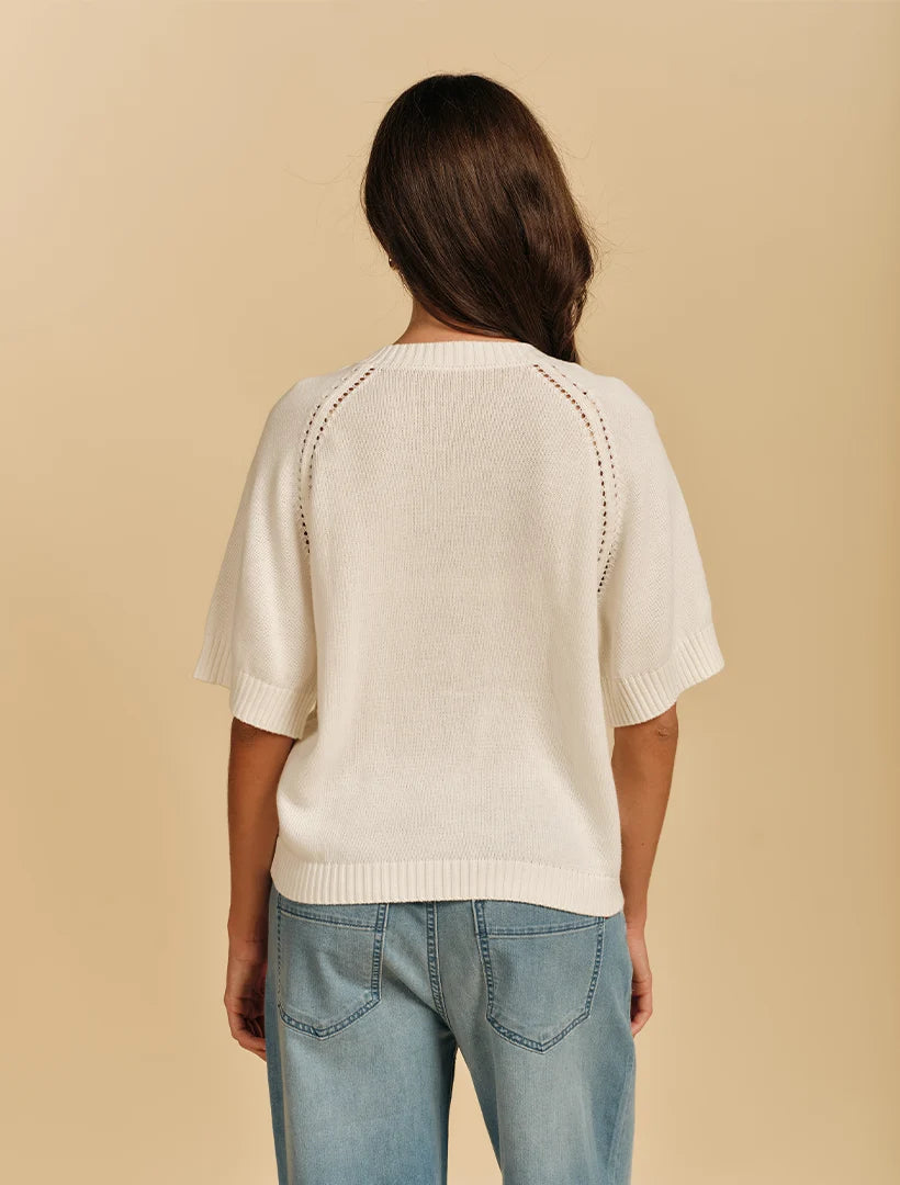 Maisy Knit Cardigan White
