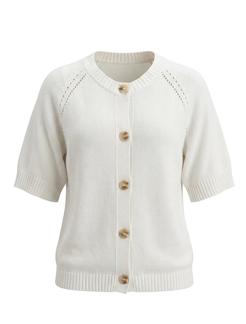 Maisy Knit Cardigan White