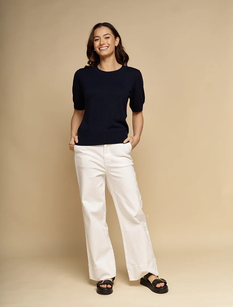 Melissa Cotton Cashmere Knit Blue Navy