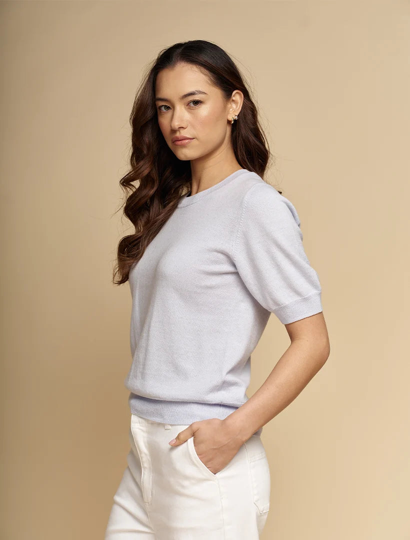 Melissa Cotton Cashmere Knit Blue