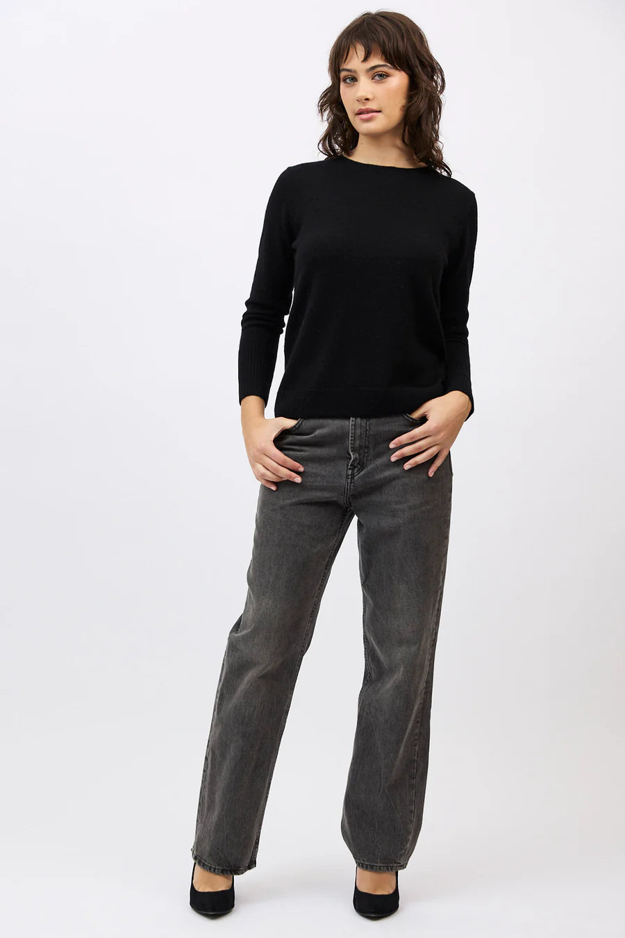 Essential Slim Crew - Black