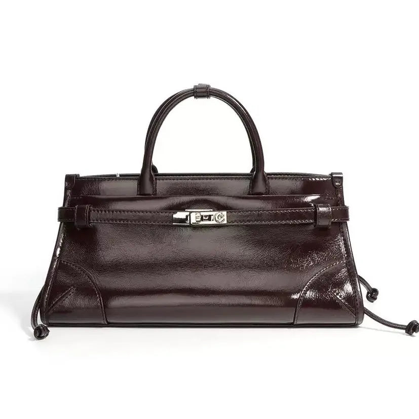 Oxford Cowhide Bag- Brown
