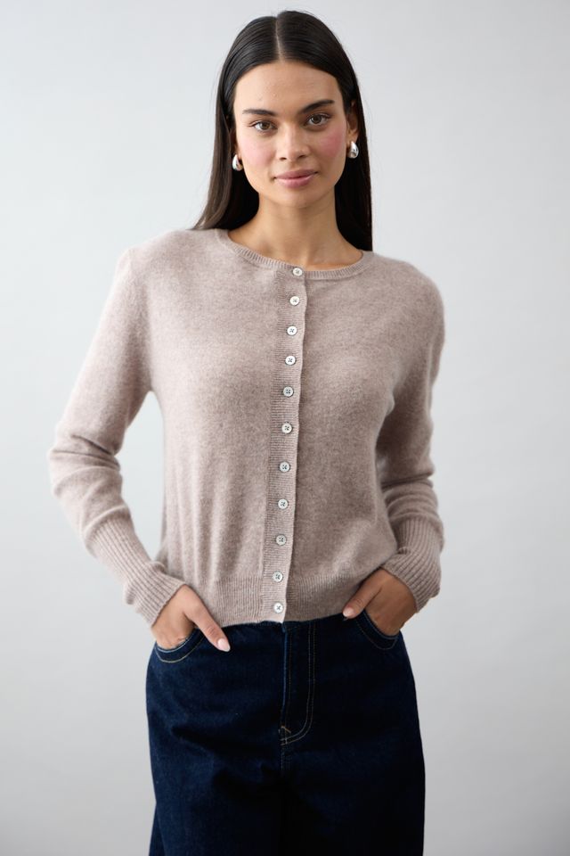 Essential Slim cardi - Toast