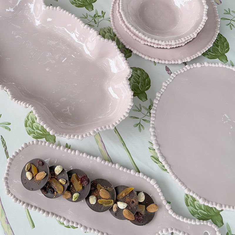 Pearl Platter Handle Round – French Pink