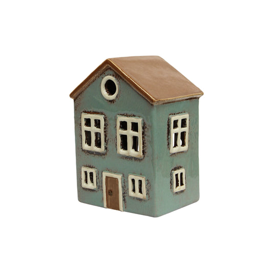 Tea Light House Light Blue