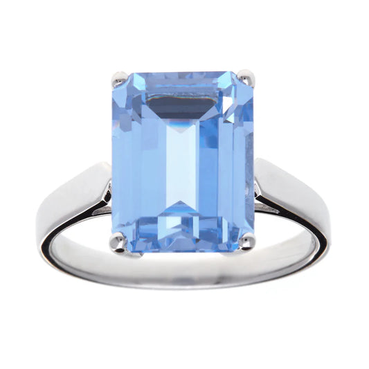 Ada Blue Cubic Zirconia Ring - Size 6