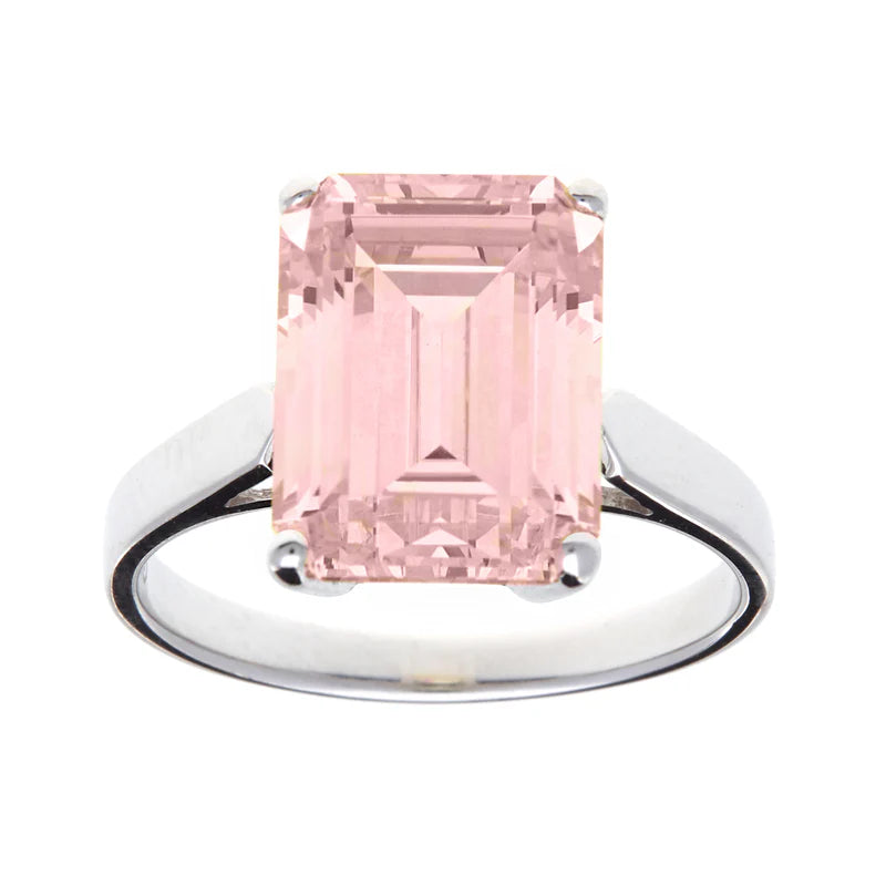 Ada Pink Cubic Zirconia Ring - Size 9