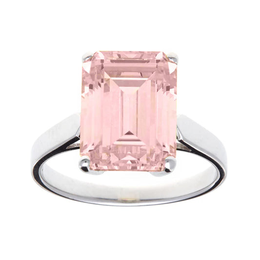 Ada Pink Cubic Zirconia Ring - Size 9