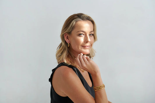 Claire Gold Plated Large Round Hoop Earrings