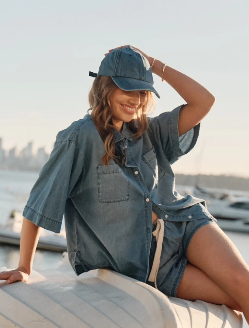Serena Denim Cap