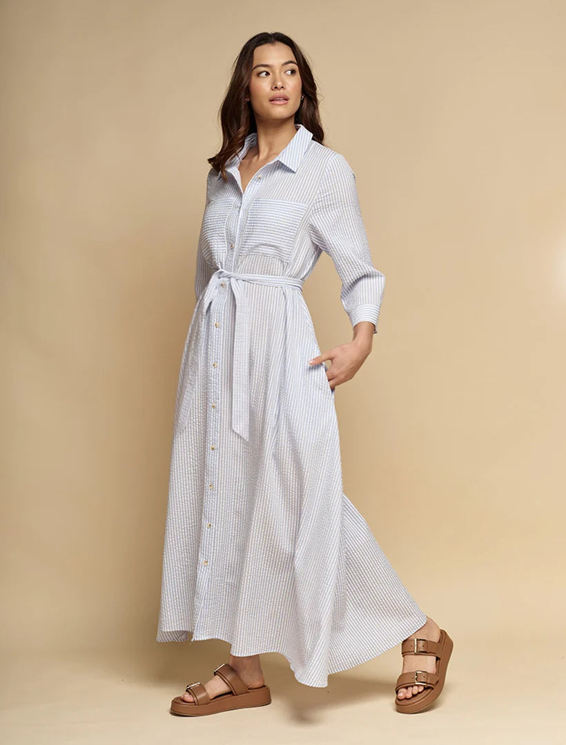 Sloane Striped Dress Sky