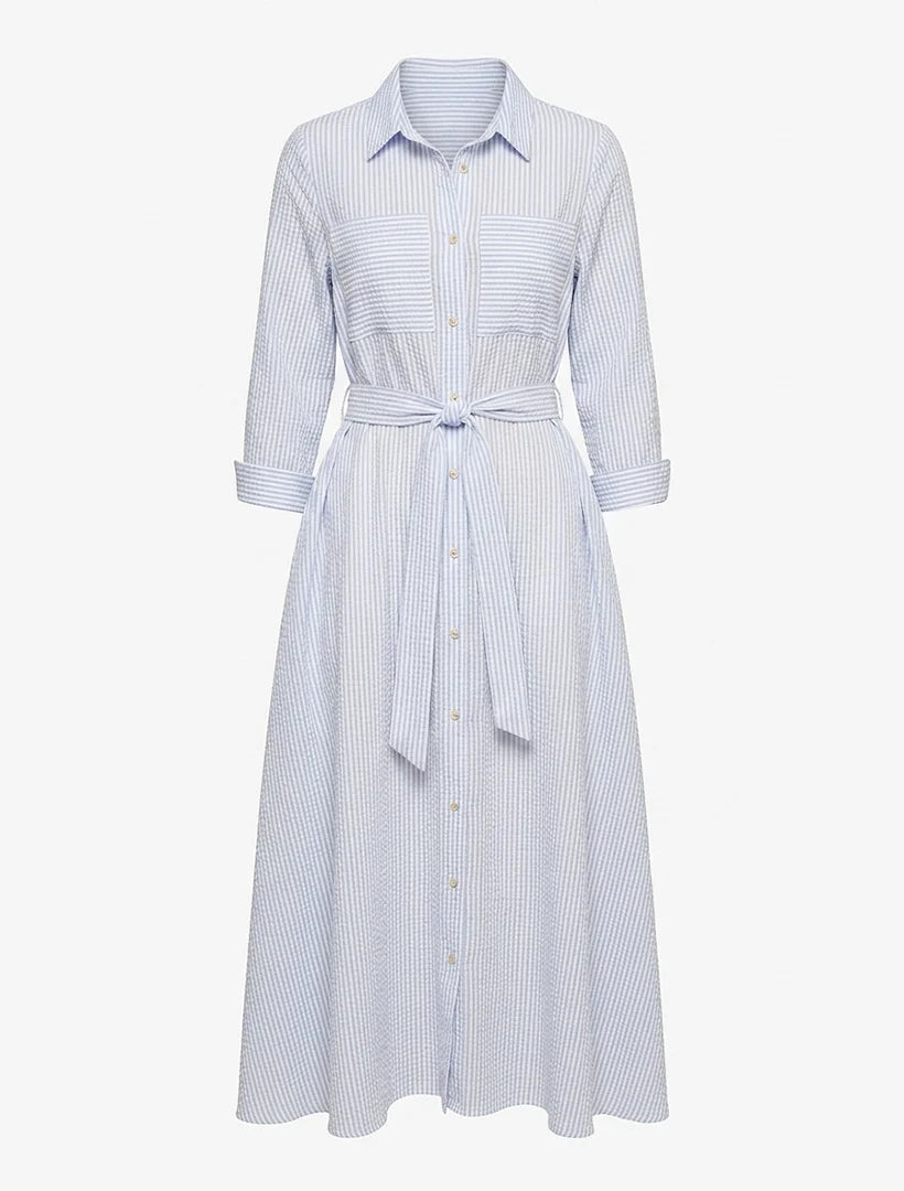 Sloane Striped Dress Sky