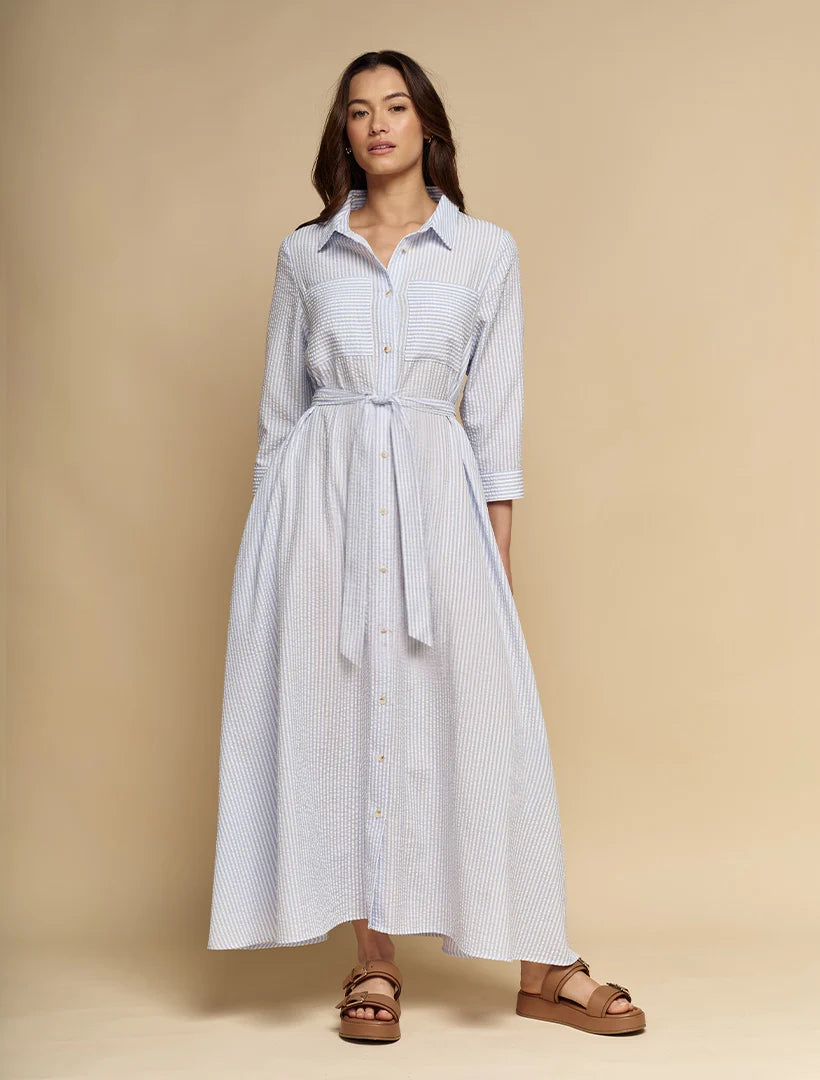 Sloane Striped Dress Sky