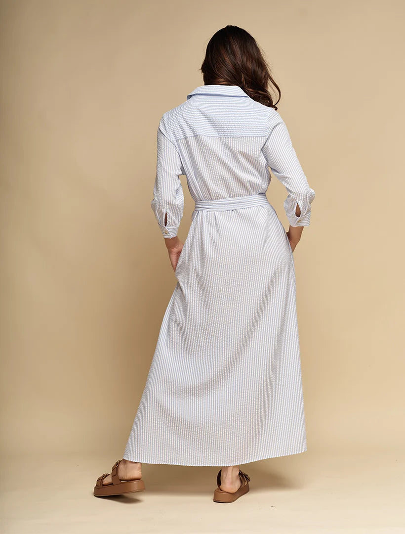 Sloane Striped Dress Sky