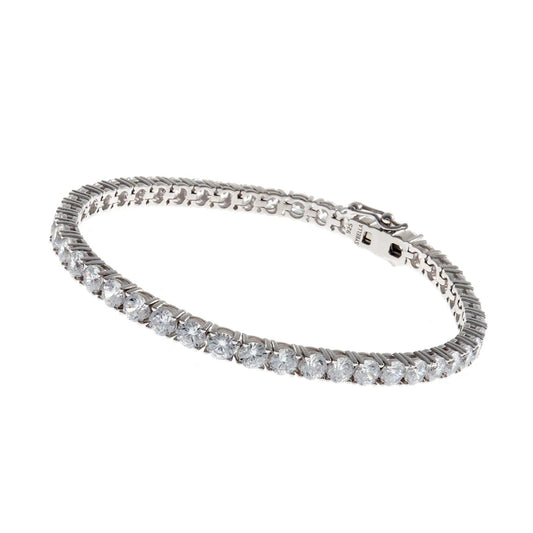 Trinity Sterling Silver Claw Set Cubic Zirconia Bracelet