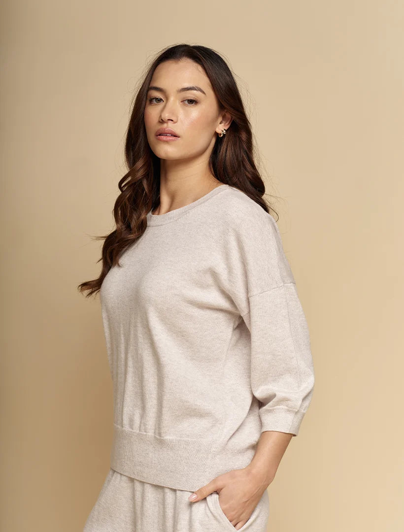Tara Cotton Cashmere Knit Grey