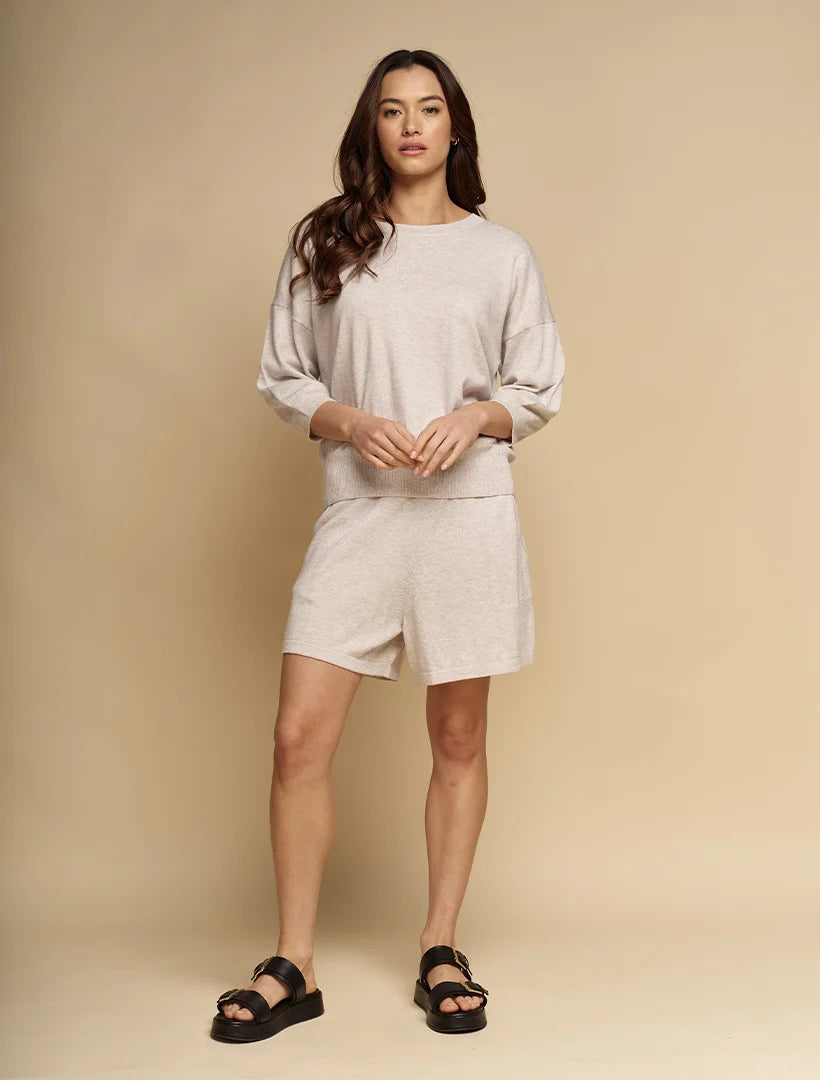 Tara Cotton Cashmere Knit Grey