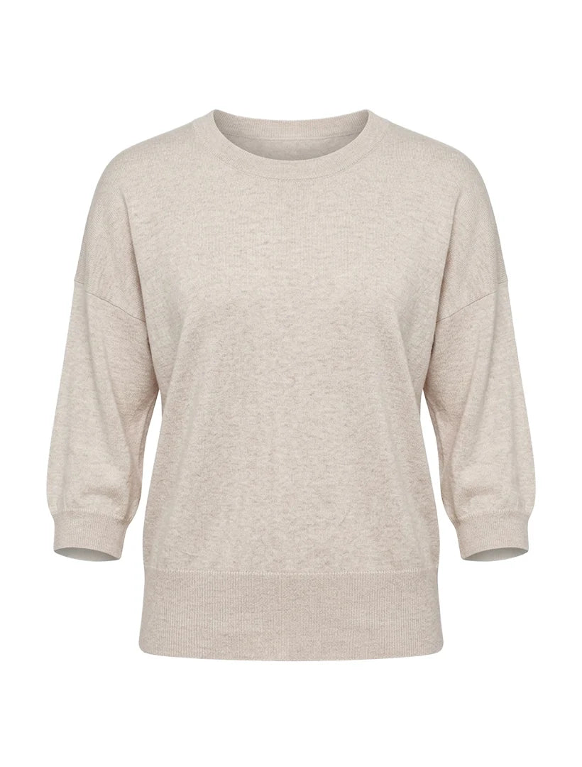 Tara Cotton Cashmere Knit Grey