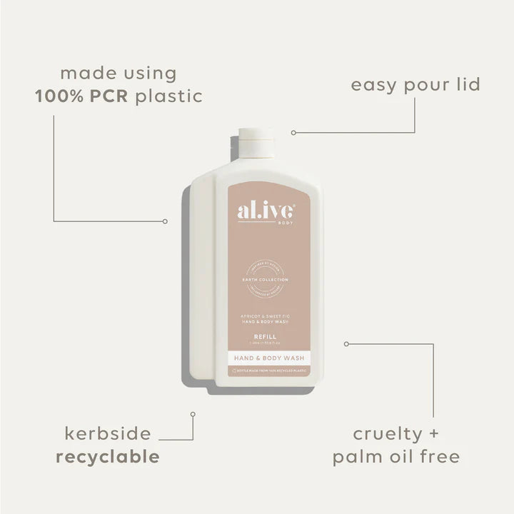1 L WASH REFILL - APRICOT & SWEET FIG