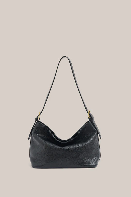 Eden Black Leather Shoulder Bag by Vestirsi