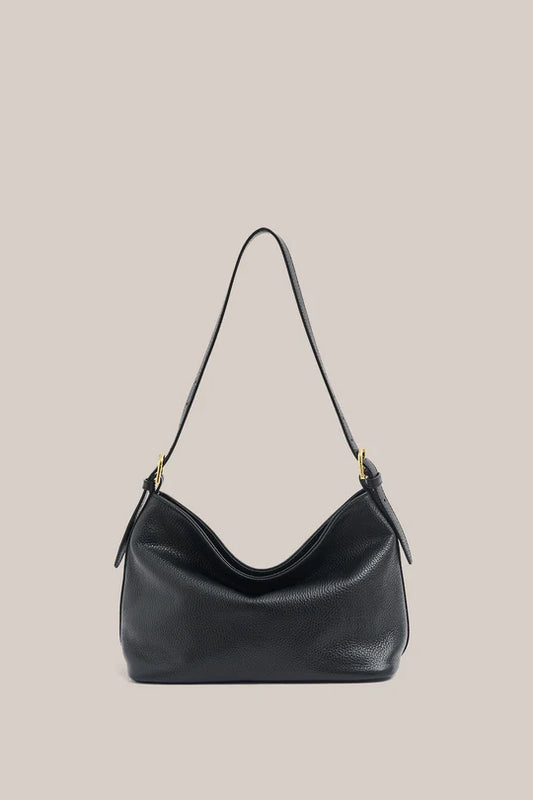 Eden Black Leather Shoulder Bag by Vestirsi