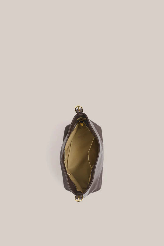 Eden Dark Chocolate Leather Shoulder Bag